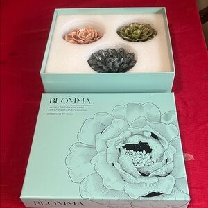 Blomma Ceramic Wall Art Set - Green, Brown, Black